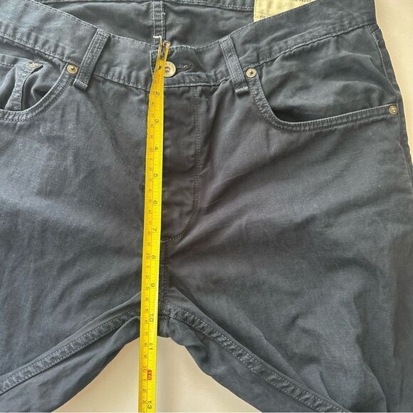 Rag & Bone standard issue fit 2 distressed Navy men’s button fly pants size 34 - Picture 4 of 11